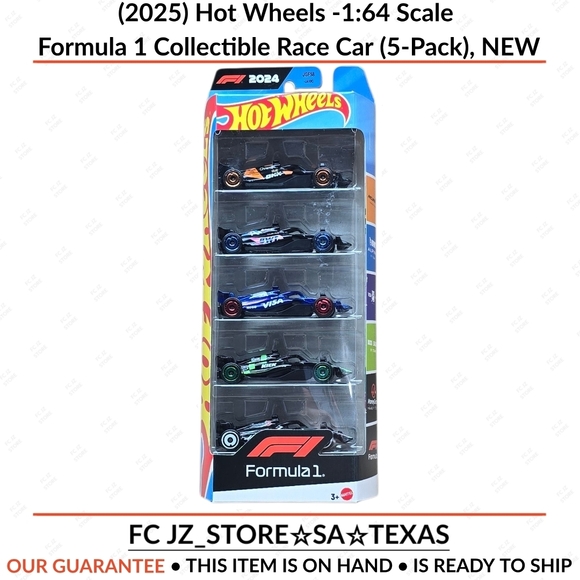 Mattel Other - (2025) Hot Wheels -1:64 Scale Formula 1 Collectible Race Car (5-Pack), NEW